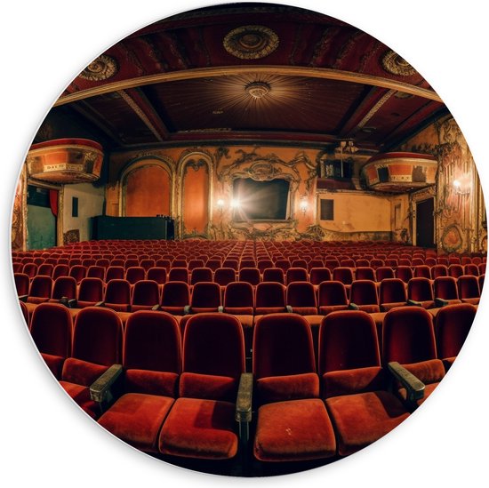 PVC Schuimplaat Muurcirkel - Leeg Chique Theater - 60x60 cm Foto op Muurcirkel (met ophangsysteem)