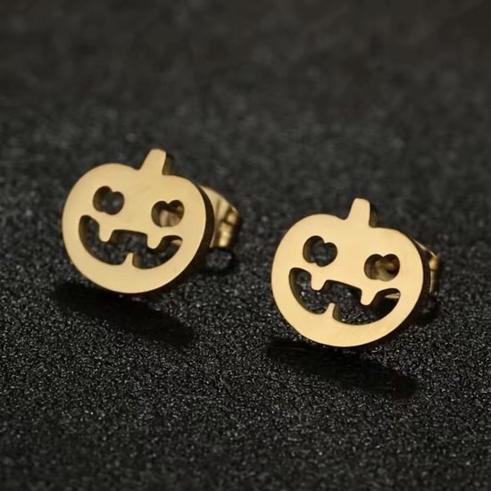 Boucles d’oreilles citrouille souriantes - boucles d’oreilles à crampons - Boucles d’oreilles citrouille souriantes citrouille d’Halloween