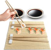 HOMBLE Sushi Servies - Deluxe 7 Delige Set - Japans Servies - 2 Personen - Wit