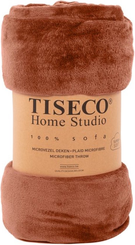 Tiseco Home Studio - Plaid COSY - microflannel - 220 g/m² - 240x220 cm - Auburn