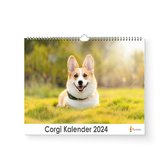 Kalender 2024 - Corgi - 35x24cm - 300gms - Spiraalgebonden - Inclusief ophanghaak