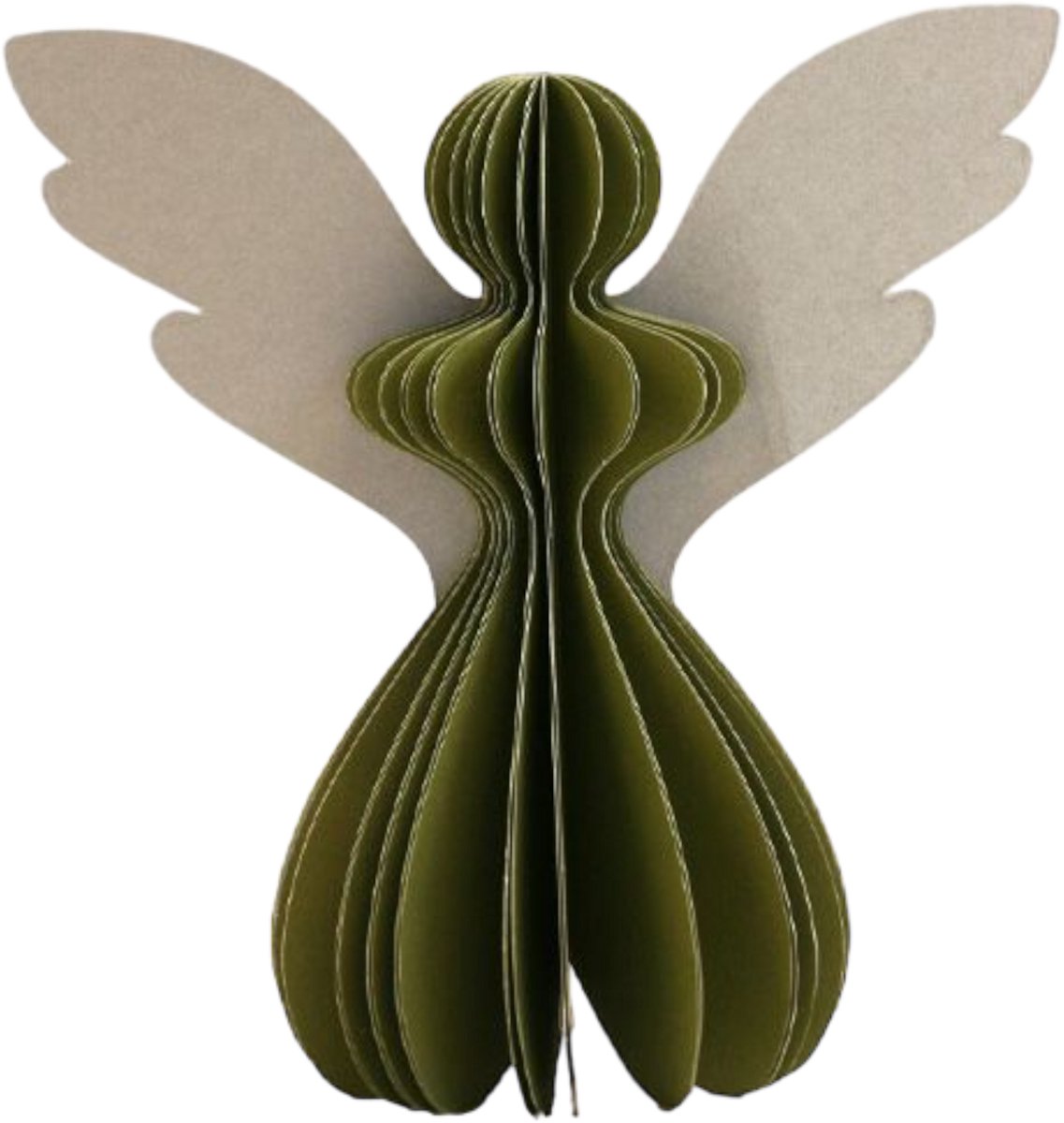 Imbarro - Decoratieve engel 'Gabriela' (Set van 2) - M - Moss Green