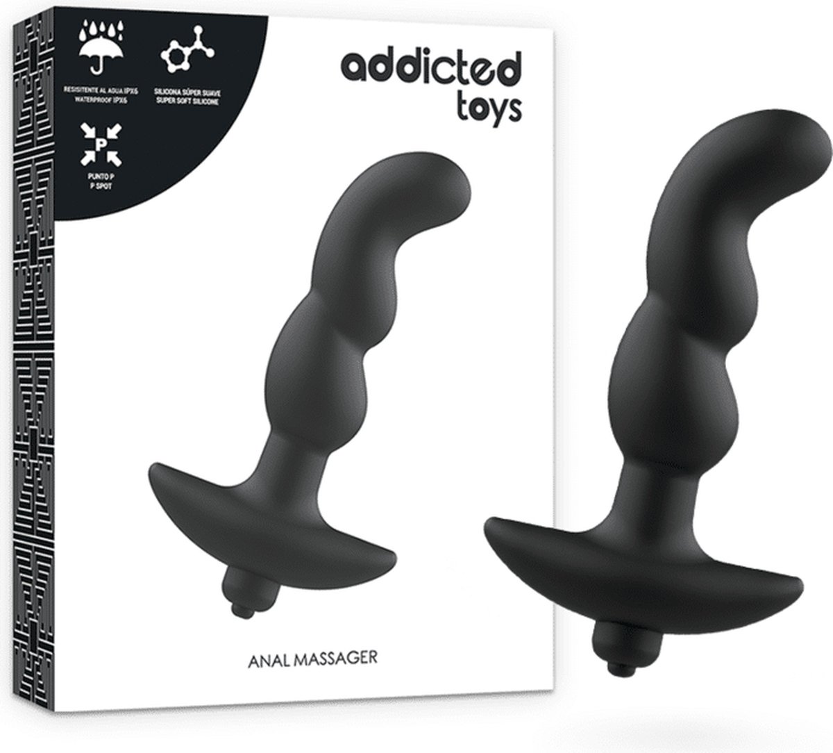 ADDICTED TOYS | Addicted Toys Anal Massager With Vibration Black | Prostate Massager | Anal Vibrator | Vibrator | Sex Toy for Man | Sex Toy for Couple