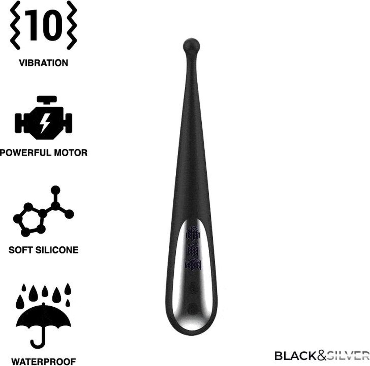 BLACK and SILVER | Black and silver Kenneth Stimulating Vibe