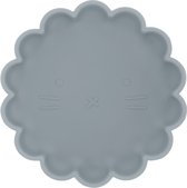 Dutsi - Welpje Serie - Siliconen Babybord met Leeuwen Ontwerp - 18 cm - Pastelblauw