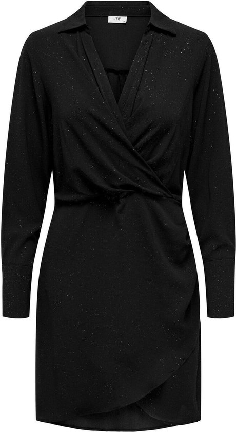 knee length dresses for ladies Gold Stripe Foil Long Sleeve Maxi Dress In Black main image 0