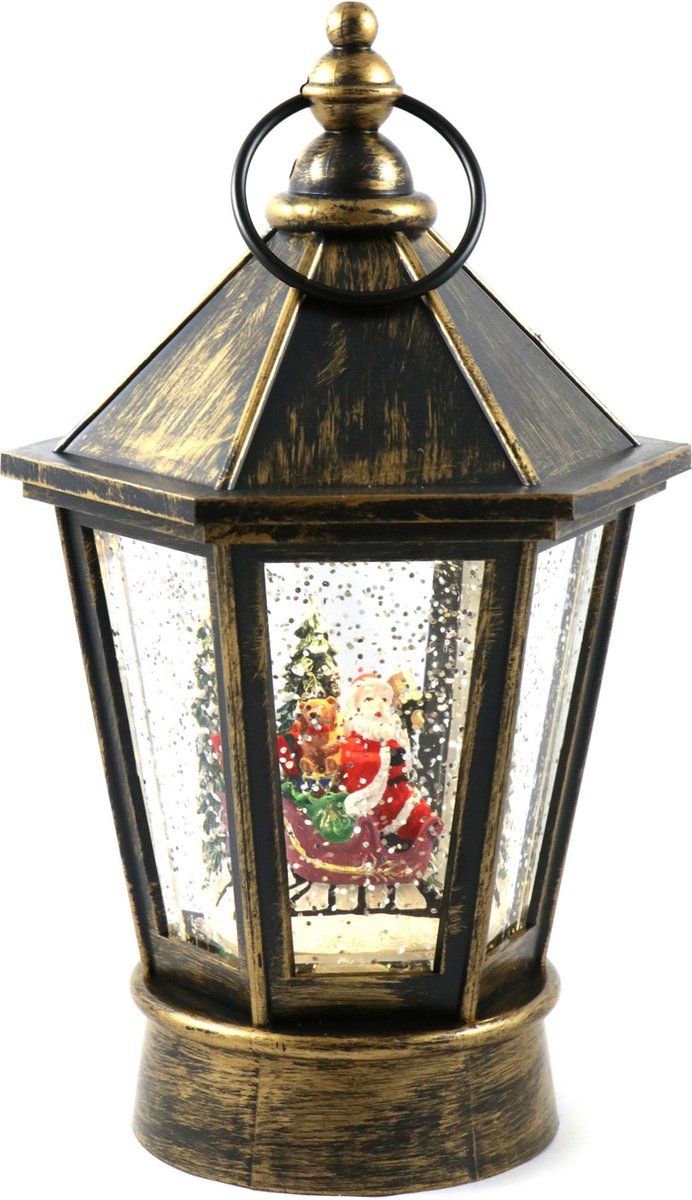 Sneeuwbol verlichte kerstversiering, kerstman muzikale kerst sneeuwbol lantaarn met timer, kerstvakantie feestgeschenken en decoraties