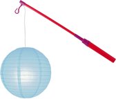 Lampionstokje 40 cm - met lampion - licht blauw - D25 cm - Sint Maarten