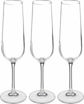 Secret de Gourmet Champagneglazen set Lena - doosje 12x stuks - chique glas - 20 CL