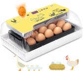 Automatische broedkast voor kippeneieren, gevogelte, kippen, broedmachine voor 12 eieren, met automatisch rotatiesysteem en temperatuurregeling, thuisgebruik, cadeau voor kinderen