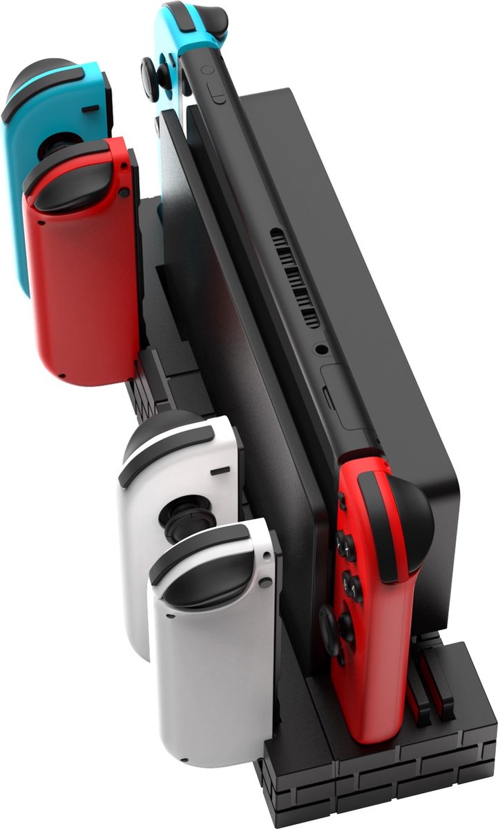 EgoGear - USB-oplaadstation voor Nintendo Switch - Geschikt voor 4 Joy-Con + 8 Switch gamehouders - LED-oplaadindicator - Antislipvoet
