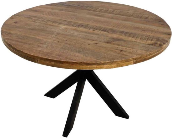 Table ronde en bois de manguier 150 cm naturel