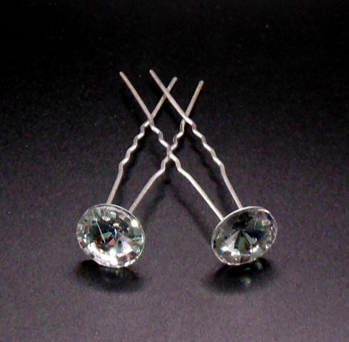 Haarpinnen met grote diamant