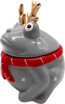 Pomme Pidou Storage Jar Kerst Kikker Freddy 006 (15x15x15cm - Keramiek)