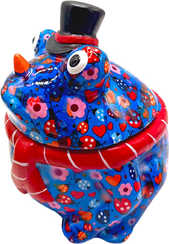 Foto: Pomme pidou storage jar kerst kikker freddy 002 15x15x15cm keramiek 