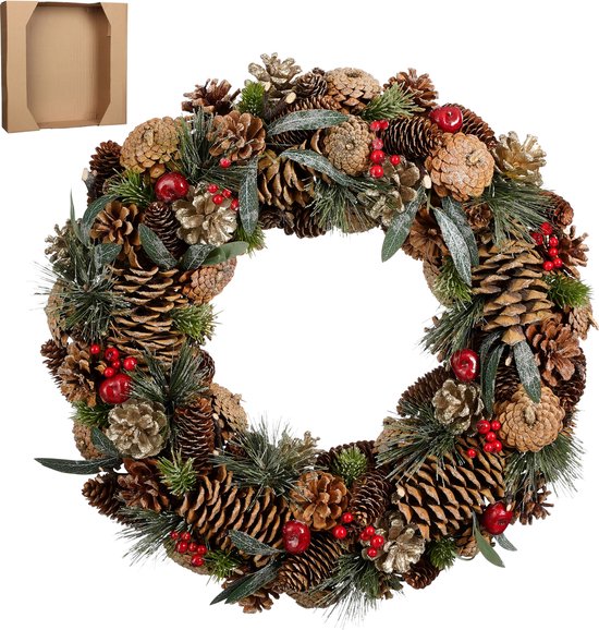 House of Seasons Kerstkrans - Ø50 cm - Groen