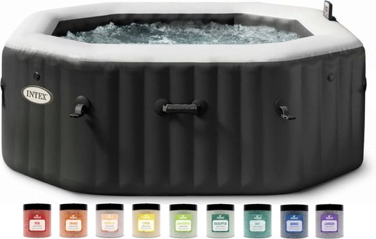 Intex PureSpa Jet & Bubble Deluxe Carbone + Aquatural Set - Intex - €1.099,00