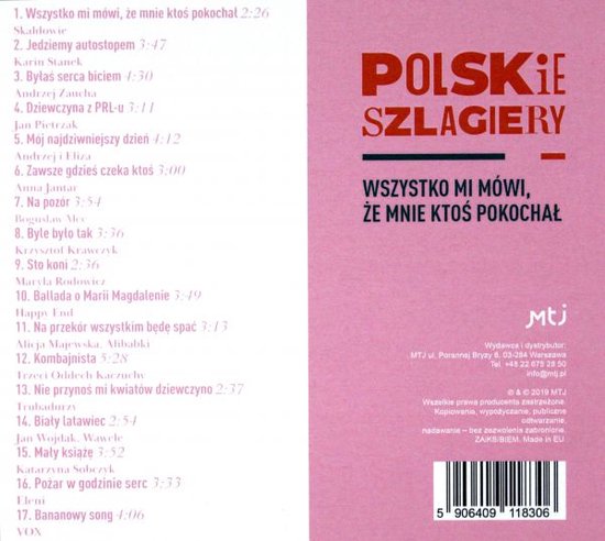 Wszystko Mi Mówi że Mnie Ktoś Pokochał Nuty www.bol.com