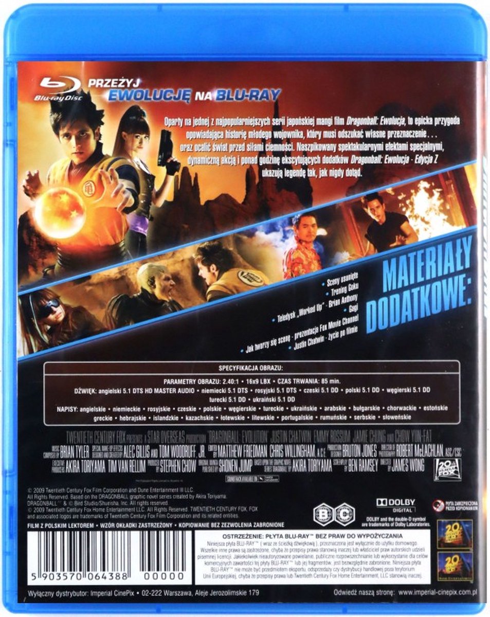  Dragonball: Evolution [Blu-ray] : Justin Chatwin, Chow