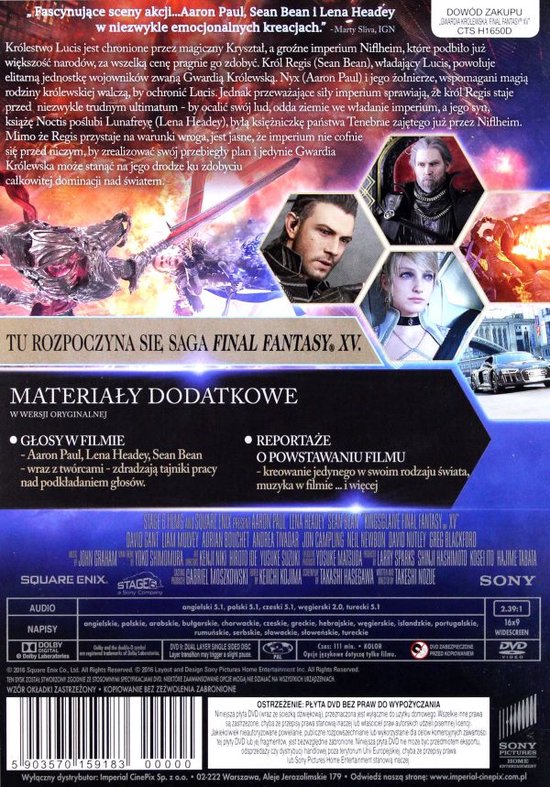 Kingsglaive Final Fantasy XV [DVD] (Dvd), Sean Bean Dvd's bol