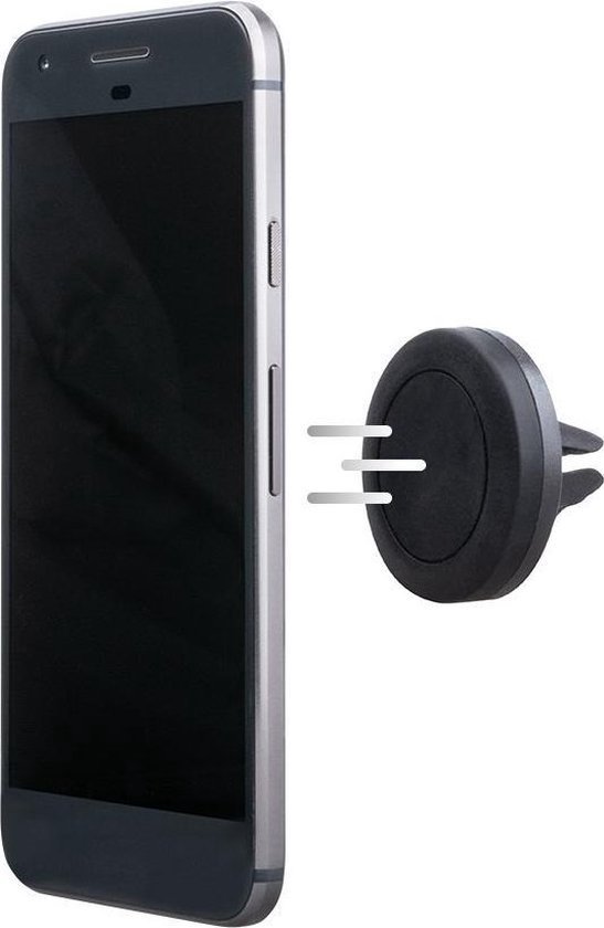 Shop4 - Universele Magneet Telefoonhouder Auto Ventilatierooster Autohouder Zwart tot 6 inch