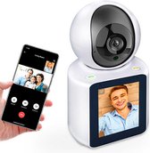Viatel Baby Videobellen Smart Wifi-camera met 2,8 inch IPS-scherm FHD 1080P One-Key Call IP-camera Tweerichtings videogesprek Draadloze PTZ-camera voor ouderling / babyfoon