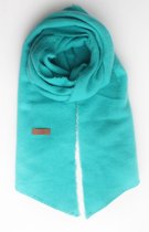 Odilia scarf- Accessories Junkie Amsterdam- Dames- Gebreide sjaal- Herfst winter- Katoenen sjaal- Effen- Turquoise