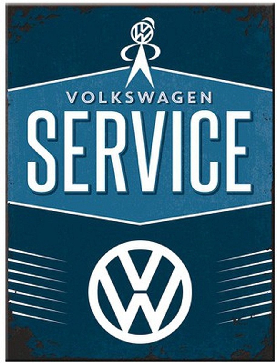 Magneet Volkswagen service 6 x 8 cm