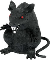 Halloween Fiestas nep rat 23 x 18 cm - zwart -Â Horror/griezel thema decoratie dieren