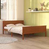 The Living Store Bedframe - Tijdloos - Bedden - Afmetingen- 208 x 168 x 77 cm - Kleur- Honingbruin - Materiaal- Grenenhout - Matras- 160 x 200 cm - Montage vereist