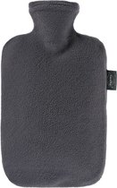 Fashy warm water kruik - Fleece hoes grijs - 2 liter