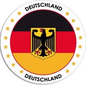 Duitsland sticker rond 14,8 cm - Duitse vlag - Landen thema decoratie feestartikelen/versieringen