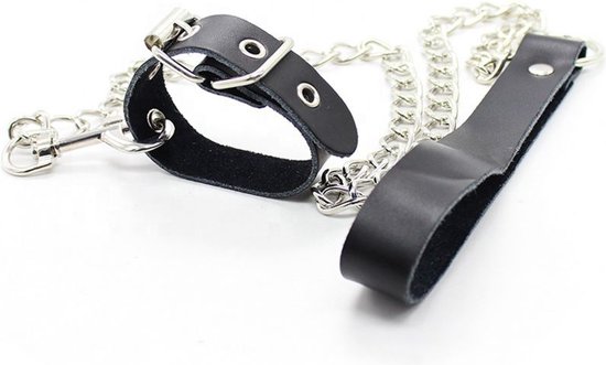 Penis Strap with chain black { penisriem met ketting zwart)