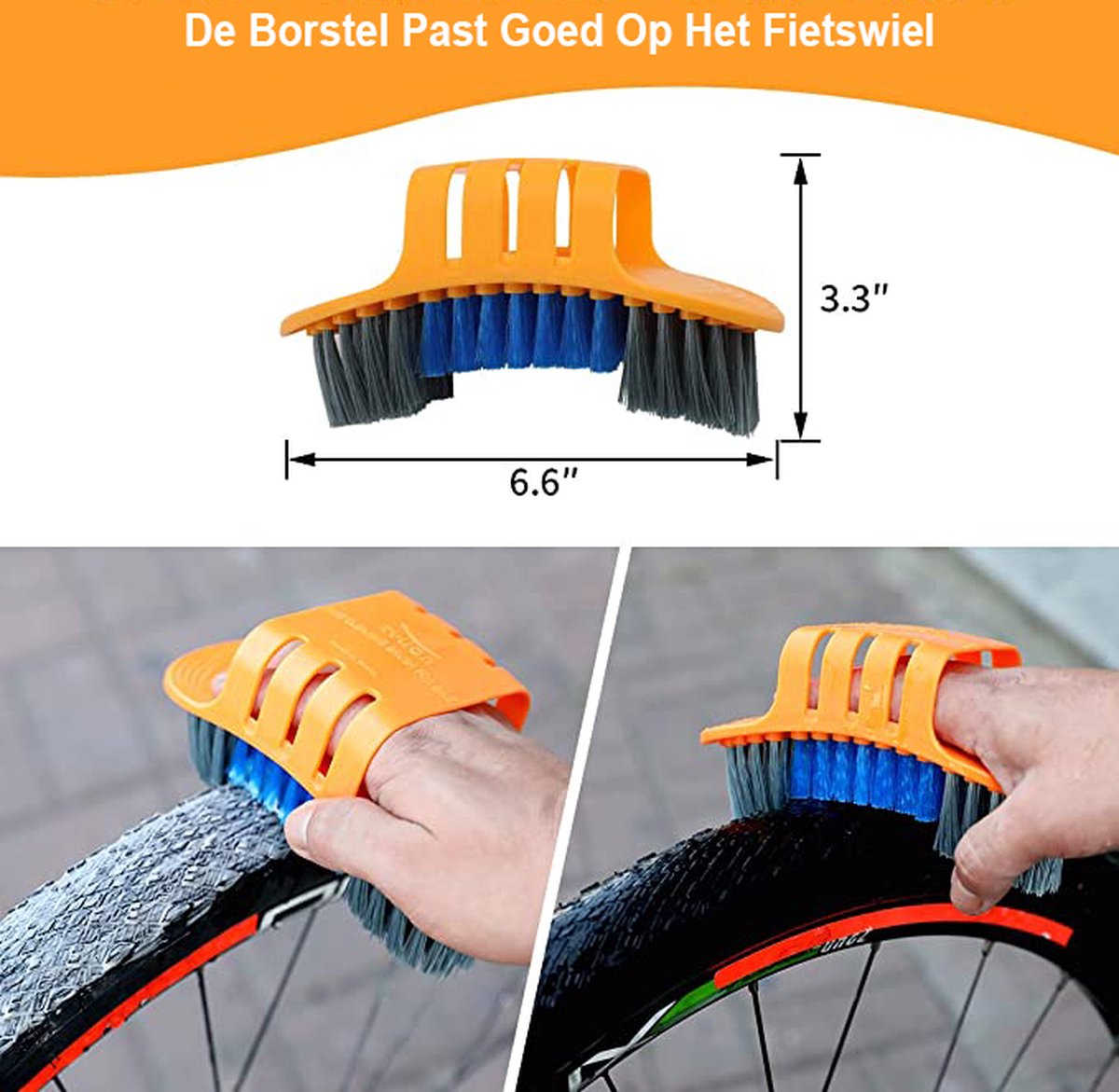 Makes Easy Luxe Fiets Schoonmaak Borstel Set van 8 Compleet incl ketting reiniger