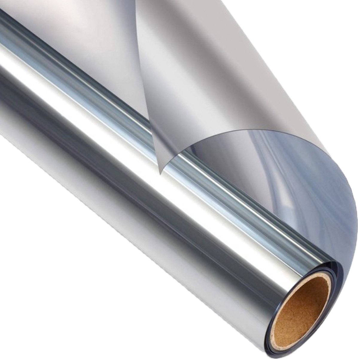 Foliflex Spiegelfolie 200 x 50 cm - Privacy Folie - Anti inkijk raamfolie - Zonwerend en Isolerend - Zilver
