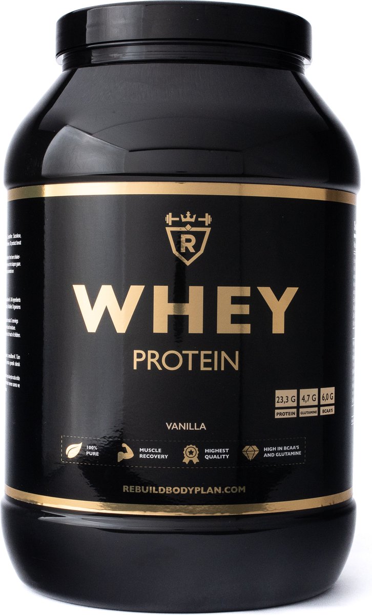 Goedkoopste Rebuild Nutrition Whey Proteïne - Vanille smaak - Whey Protein - Proteïne Poeder - Eiwitpoeder - 80 Eiwitshakes - 2000 gram