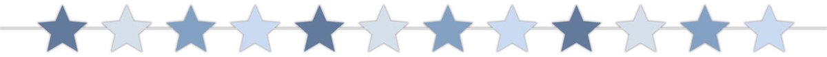 Haza Original Slinger Sterren Blauw 2,5 Meter