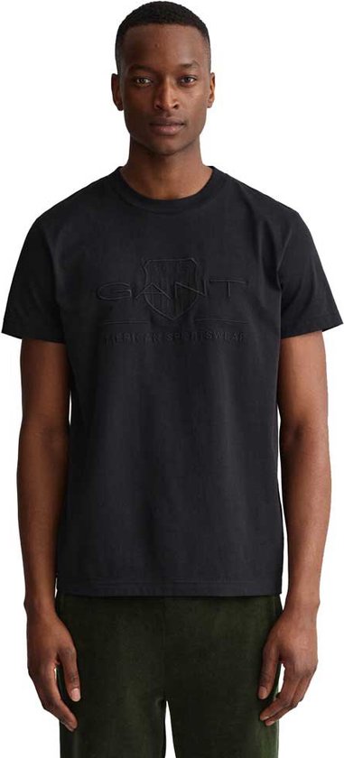 Gant D1 Tonal Archive Shield T-shirt Met Korte Mouwen Zwart M Man
