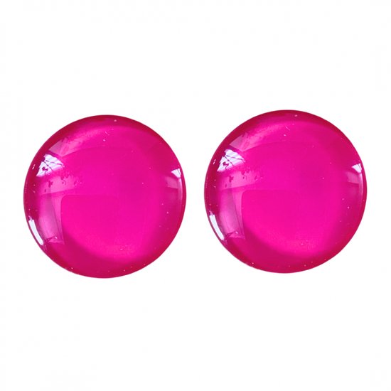 Clip oorbellen -zuurstok roze -2.5 cm- geen gaatjes- Charme Bijoux