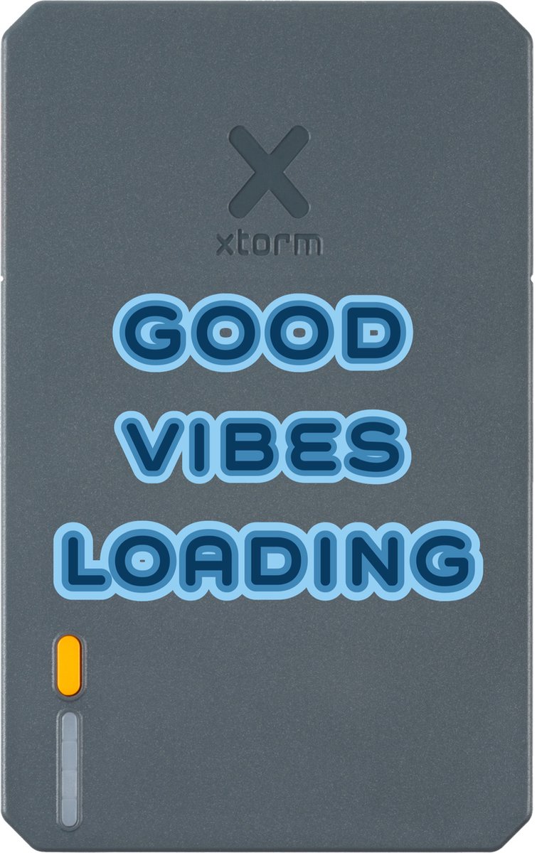 Xtorm Powerbank 10.000mAh Grijs - Design - Good Vibes - USB-C poort - Lichtgewicht / Reisformaat - Geschikt voor iPhone en Samsung