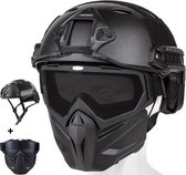 Arvona Masker - Helm - Paintball Masker - Tactical Helmet - Zwart