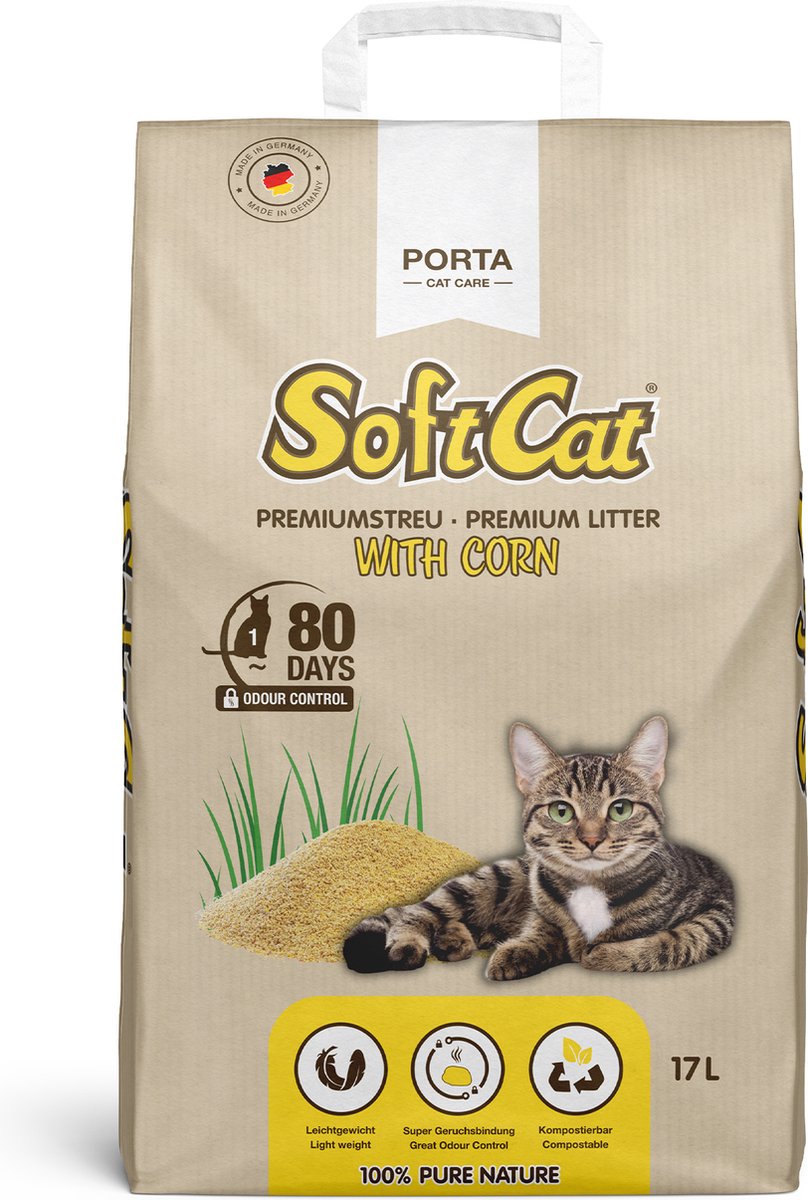 17l Porta SoftCat Corn Kattenbakvulling
