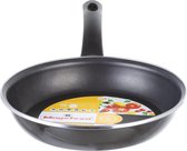 Glazen pan, diameter 24 cm, kleur zwart glas