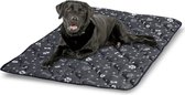 Aio - Dierenmat / Honden / katten matras - 120x80cm - Zwart met zilver
