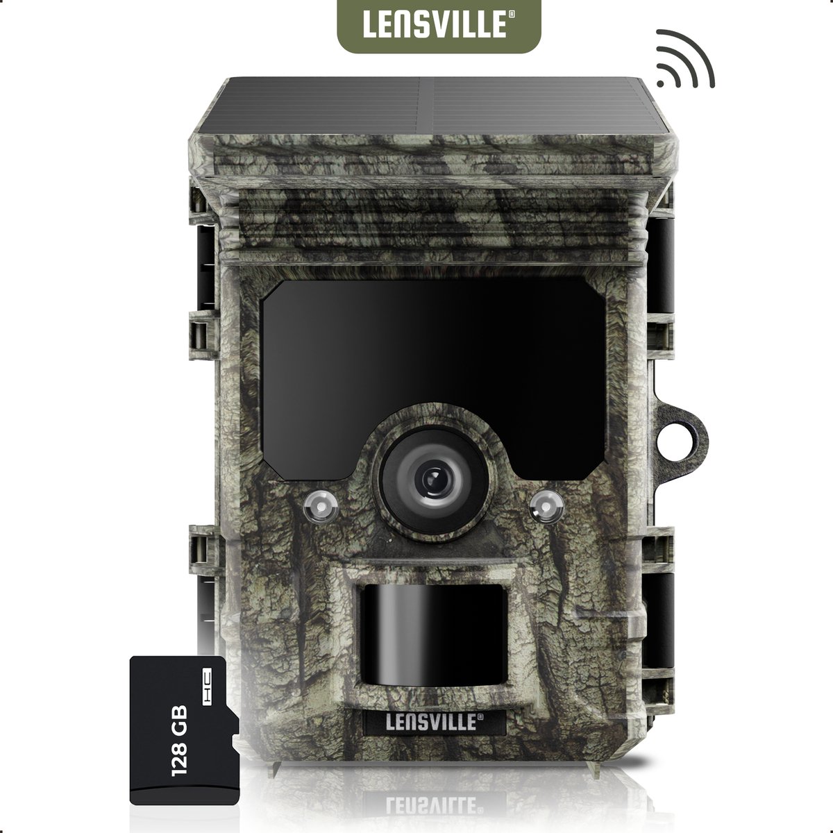 Oplaadbare Wildcamera met Nachtzicht en Zonnepaneel - Wifi - Bluetooth - 4K  ULTRA HD -... | bol.com