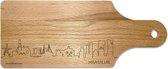Skyline Drink Board Maassluis - Planche à collations - Planche de service - Anniversaires cadeaux - Anniversaire cadeau - Cadeau - Service - WoodWideCities