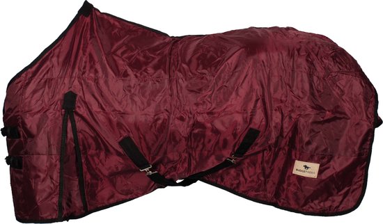 Budget Rider Fleece Gevoerde Staldeken - Paardendeken - Maat: 185 - Bordeaux - Polyester