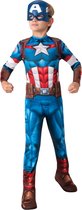 Rubies - Captain America Kostuum - Captain America Kostuum Jongen - Rood / Wit / Blauw - Maat 152 - Carnavalskleding - Verkleedkleding