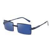 Rechthoekige Zonnebril - Unisex - Blauw