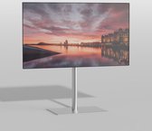 TV vloerstatief SQUARE 80 Design Tv standaard Trendy geborsteld RVS 32-65” - VESA 400x200